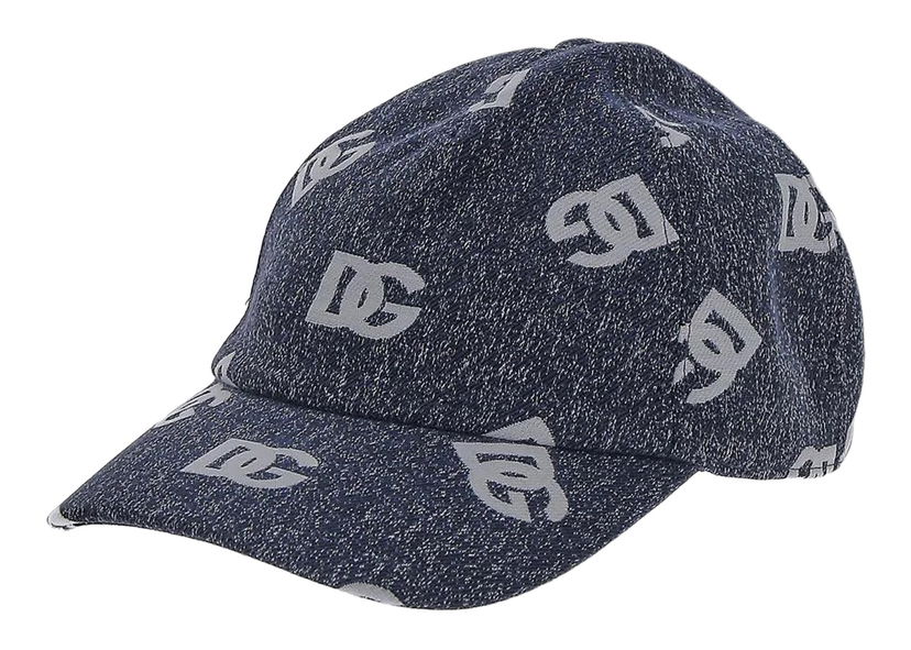 Шапка с козирка Dolce & Gabbana DG Logo Jacquard Denim Baseball Cap Grey Тъмно синьо | GH706AFJFAPS8350