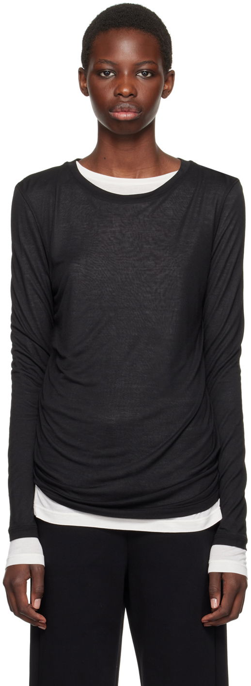 Риза Max Mara Lupino Two-Pack Long Sleeve T-Shirts Черно | 2429936011600, 0