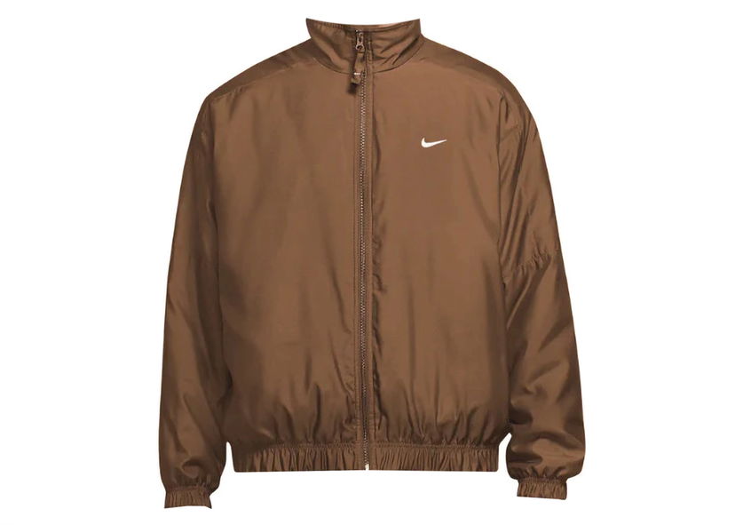 Яке бомбър Nike lab Solo Swoosh Satin Bomber Jacket Ale Brown/White Кафяво | DN1266-270