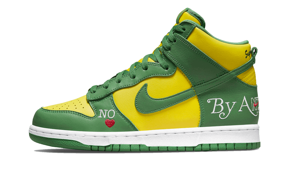 Кецове и обувки Nike Supreme x Dunk High SB "By Any Means - Brazil" Зелено | DN3741-700, 0