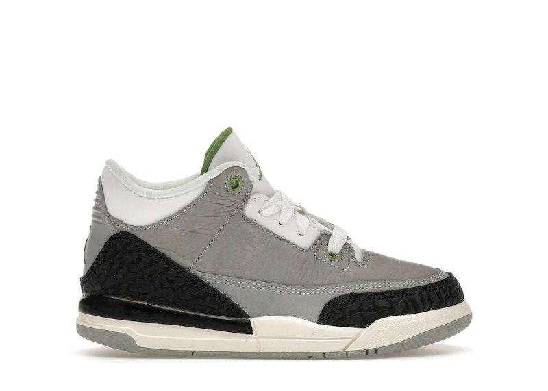 Кецове и обувки Jordan 3 Retro Chlorophyll (PS) Сиво | 429487-006, 0