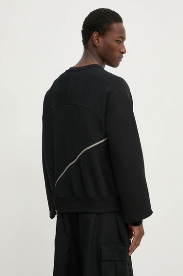 Суитчър HELIOT EMIL Asymmetric Zip Detail Sweatshirt Черно | HE.M.08.054.BLK01, 5