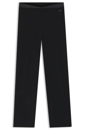 Пижама BOSS Stretch Pajama Pants with Satin Inserts Черно | 50545593, 0