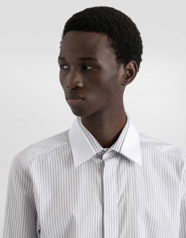 Риза Dolce & Gabbana Dolce & Gabbana Martini Striped Poplin Shirt Бяло | G5NQ0ZFR503S8051, 3