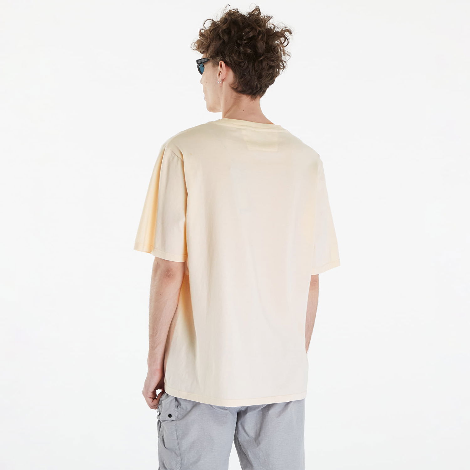 Тениска C.P. Company Short Sleeve T-Shirt Pistachio Shell Бежово | 16CMTS182A005697G-402, 1