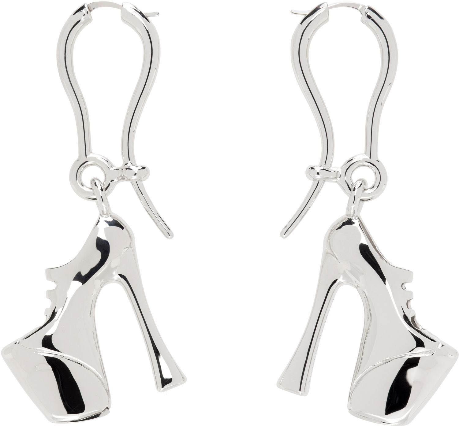 Обеци Vivienne Westwood Vivienne Westwood Silver-Tone Alienor Platform Heel Dangle Earrings Металик | 6202016S-02P019-, 0