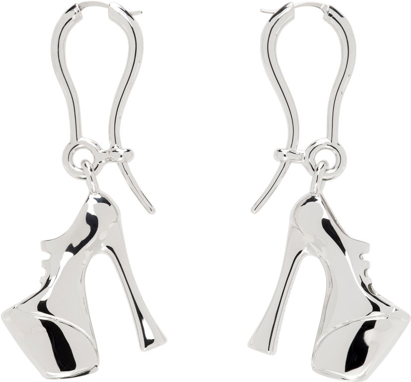 Обеци Vivienne Westwood Vivienne Westwood Silver-Tone Alienor Platform Heel Dangle Earrings Металик | 6202016S-02P019-