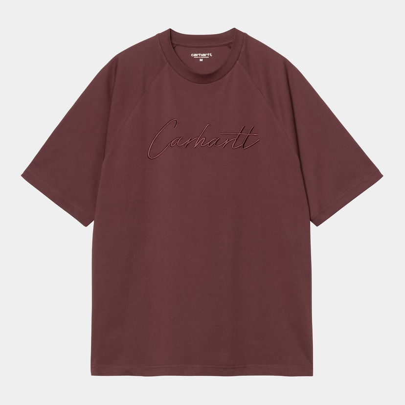 Тениска Carhartt WIP Carhartt WIP Ray Short Sleeve T-Shirt Бургунди | I035306_1