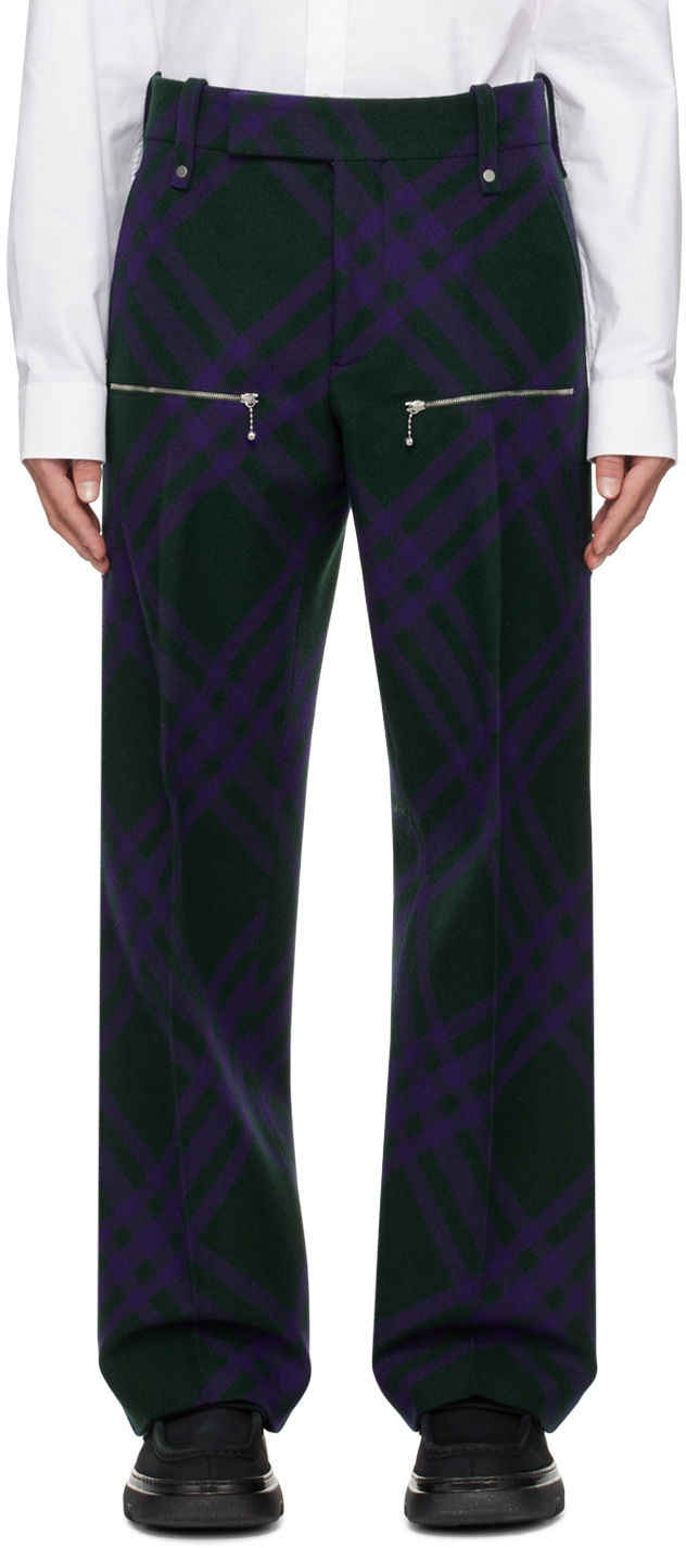 Дънки Burberry Check Trousers Тъмно синьо | 8077647, 0