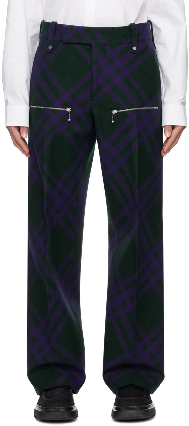 Дънки Burberry Check Trousers Тъмно синьо | 8077647