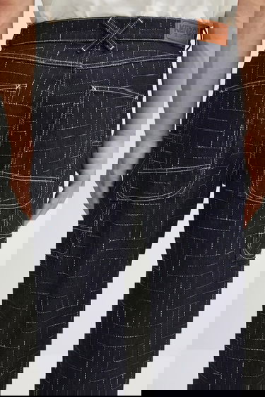 Карго панталони KENZO Kenzo Weave Cargo Monkey Fit Pants Тъмно синьо | FF65DP4086V1, 4