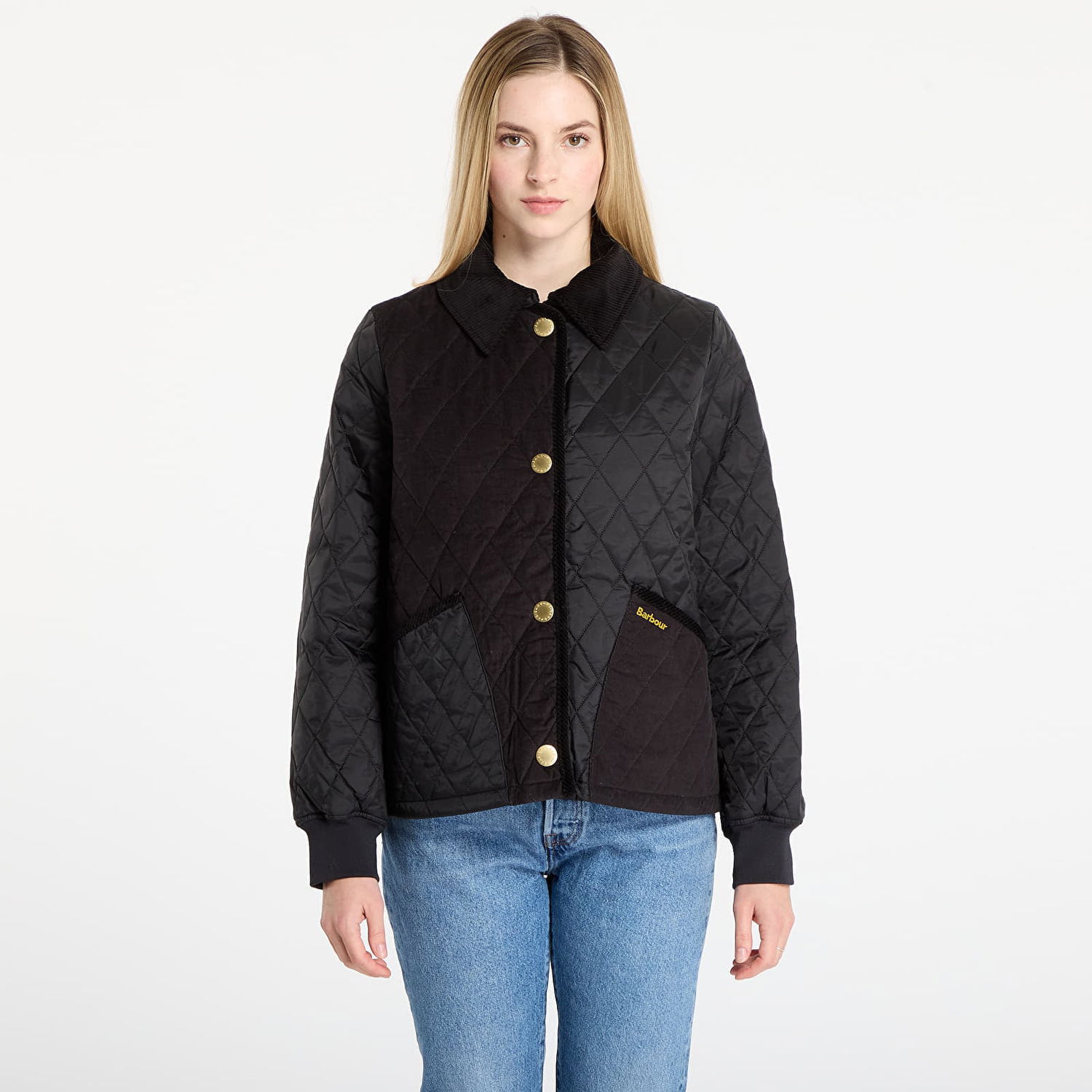 Яке Barbour Marla Quilted Jacket with Corduroy Trim Черно | LQU1836BK91, 0