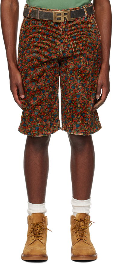 Къси панталони ERL Printed Corduroy Shorts Кафяво | ERL06P008, 0
