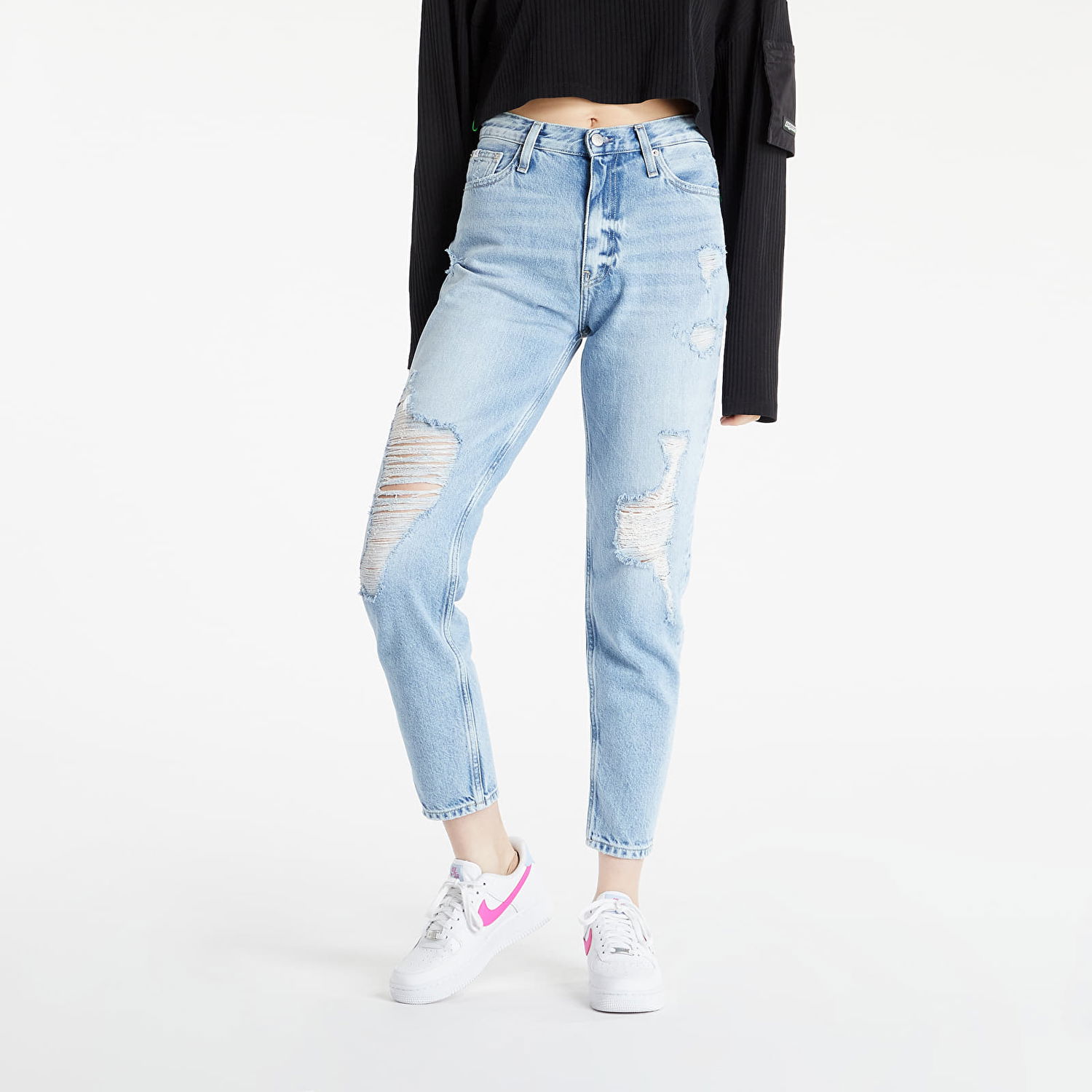 Дънки CALVIN KLEIN Mom Jeans Denim Medium Синьо | J20J218512 1A4, 0