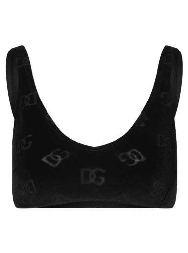 Сутиен Dolce & Gabbana Logo Bralet Top Черно | F770DTFJ7DL-N0000