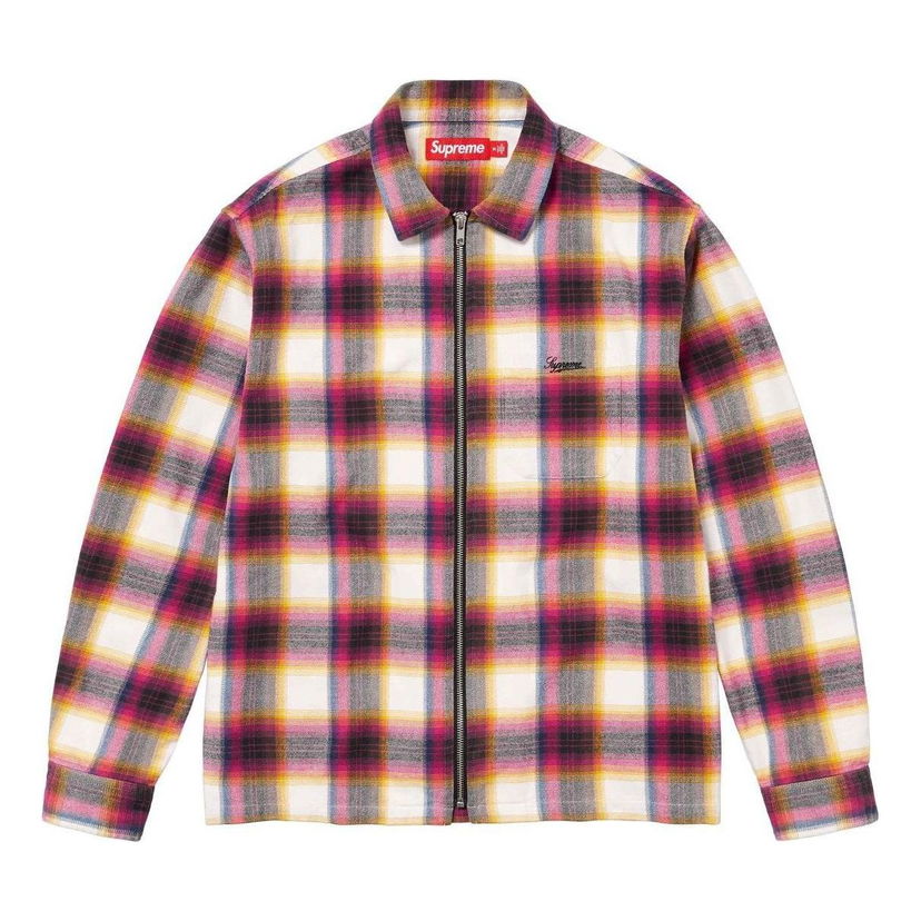 Риза Supreme Shadow Plaid Flannel Zip Up Shirt Многоцветен | SUP-SS24-058