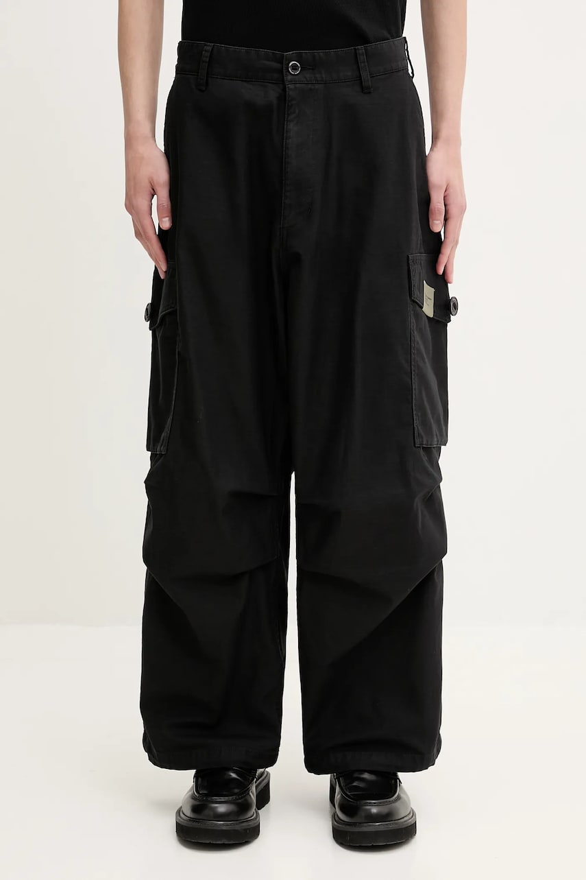 Карго панталони Neighborhood NEIGHBORHOOD Wide Cargo Pants Черно | 251SPNH.PTM06, 0