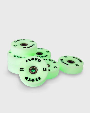 Спортна екипировка Floyd Glow-in-the-Dark Skate Wheels 55mm Зелено | FL1901-WH001, 0