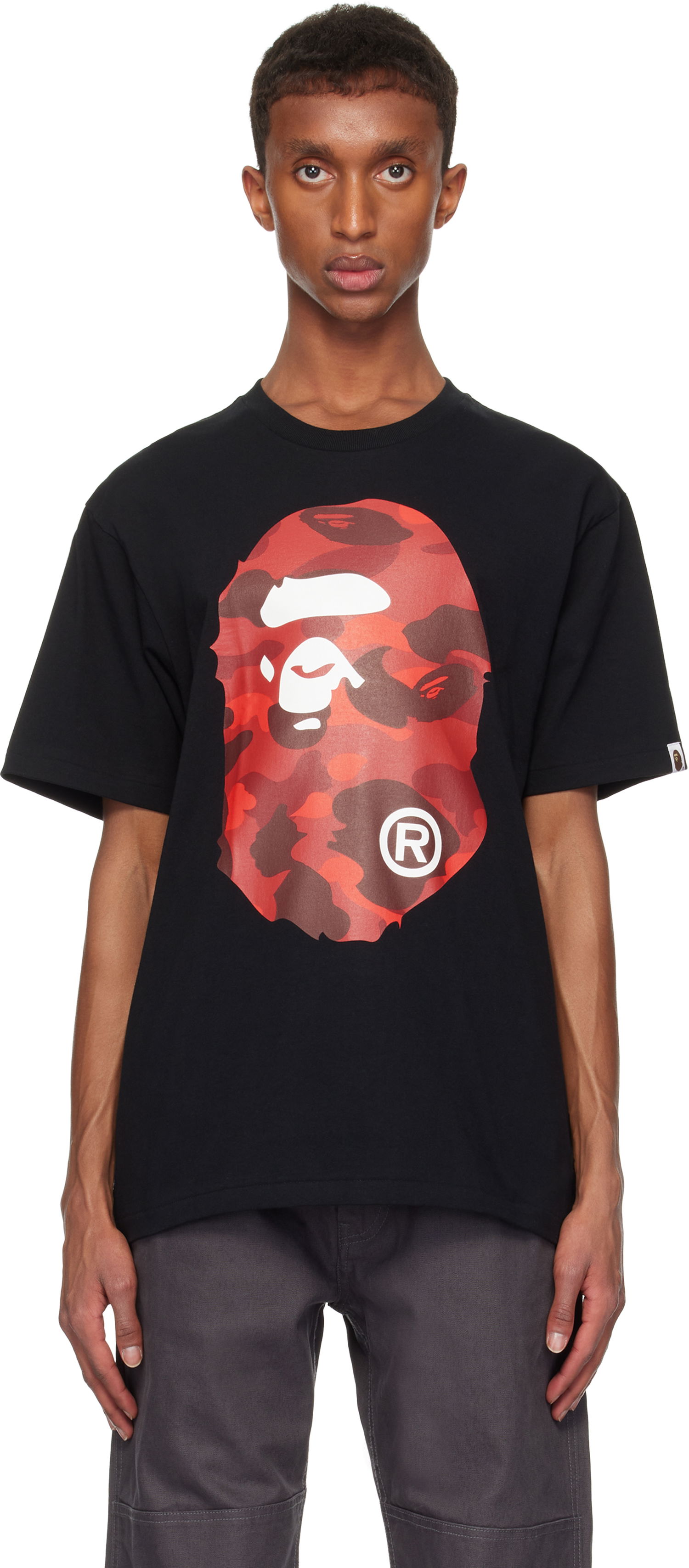Тениска BAPE Big Ape Head T-shirt Черно | 001TEK301018M, 0