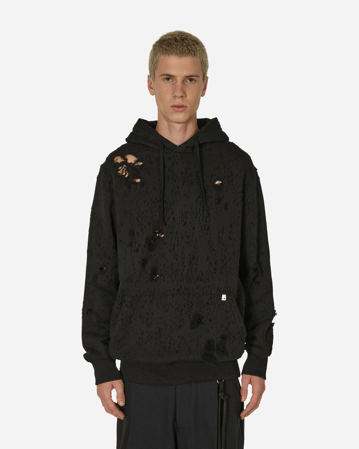 Суитчър 1017 ALYX 9SM Destroyed Lightercap Hoodie Черно | AAUSW0221FA01 BLK0001, 0