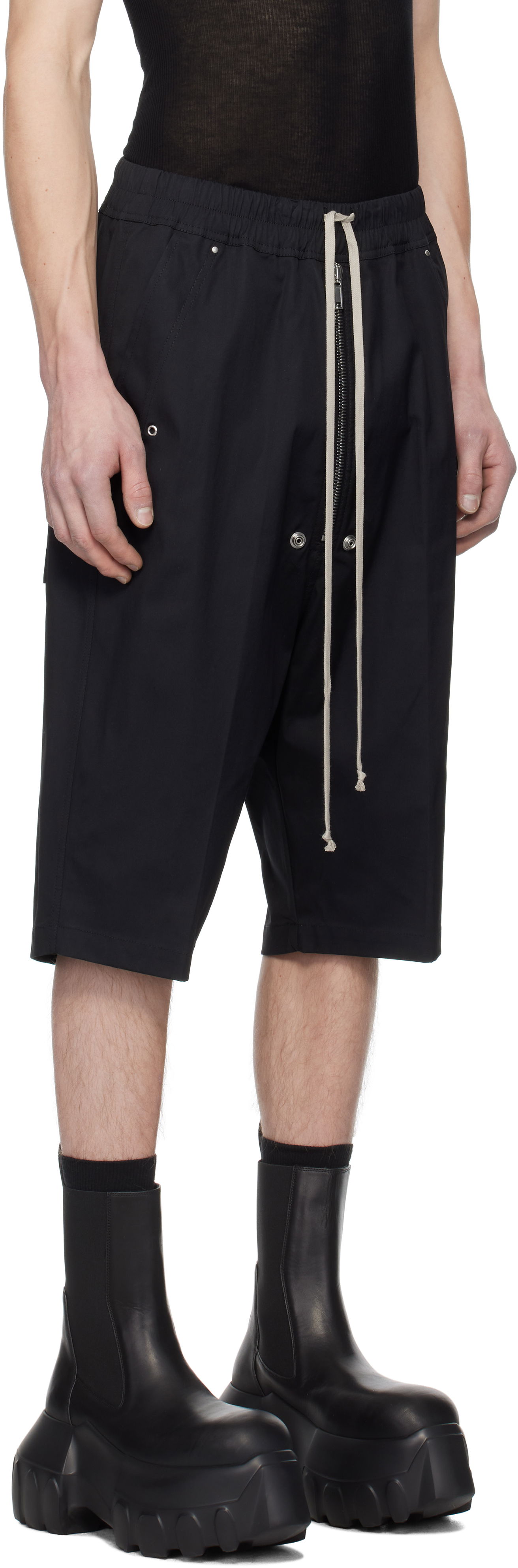 Къси панталони Rick Owens Rick Owens Hollywood Bela Pods Shorts Черно | RU01E5349 TE, 1