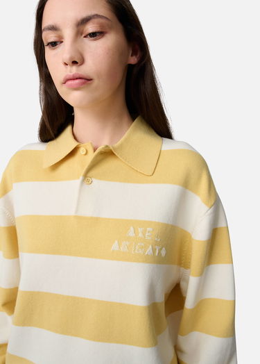 Пуловер AXEL ARIGATO Frey Striped Long-sleeved Polo Sweater Многоцветен | A3315003, 8