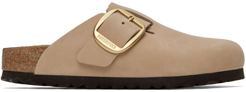 Кецове и обувки Birkenstock Taupe Narrow Boston Big Buckle Loafers Бежово | 1028052, 0