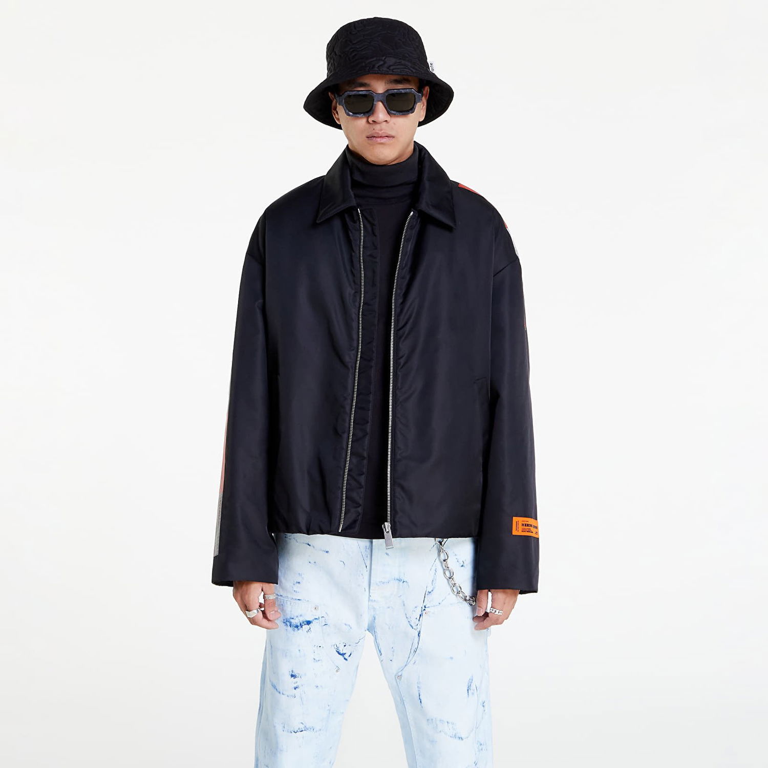 Яке HERON PRESTON Security Uniform Tape Jacket Черно | HMEA081F22FAB0011000, 0