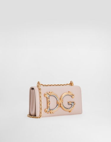 Чанта през рамо Dolce & Gabbana Dg Girls Calfskin Leather Phone Bag Onesize Бежово | BI1416AW07080412, 2