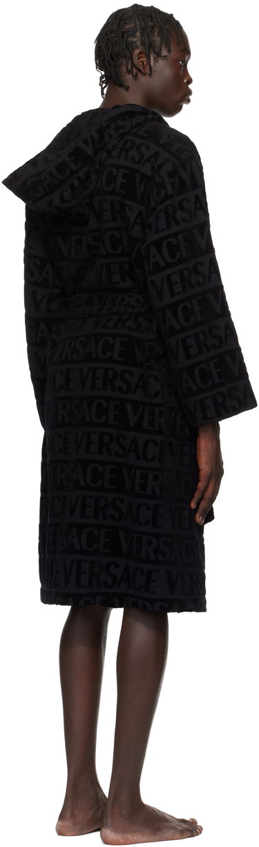 Пижама Versace Versace 'Versace' Allover Bathrobe Черно | 1010660_1A07545, 2