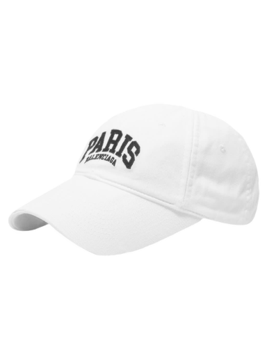 Шапка с козирка Balenciaga Paris Logo Cap Бяло | 680748-410B2-9060