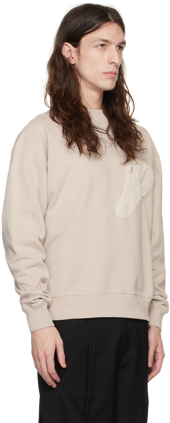 Суитчър HELIOT EMIL Crewneck Sweatshirt With Chest Pocket Бежово | HE_M_08_016_C03_ST18, 1