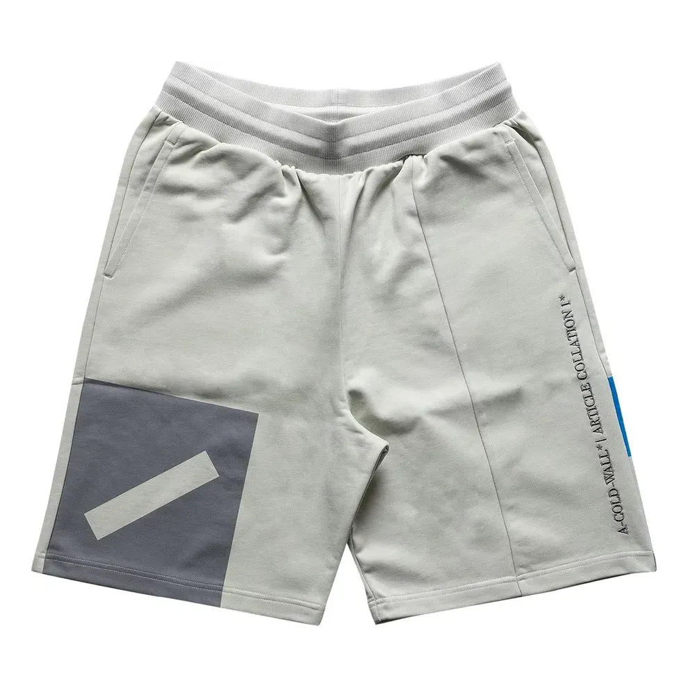 Къси панталони A-COLD-WALL* A-COLD-WALL* Hemisphere Print Shorts Бежово | ACWMB056-CHALK, 0