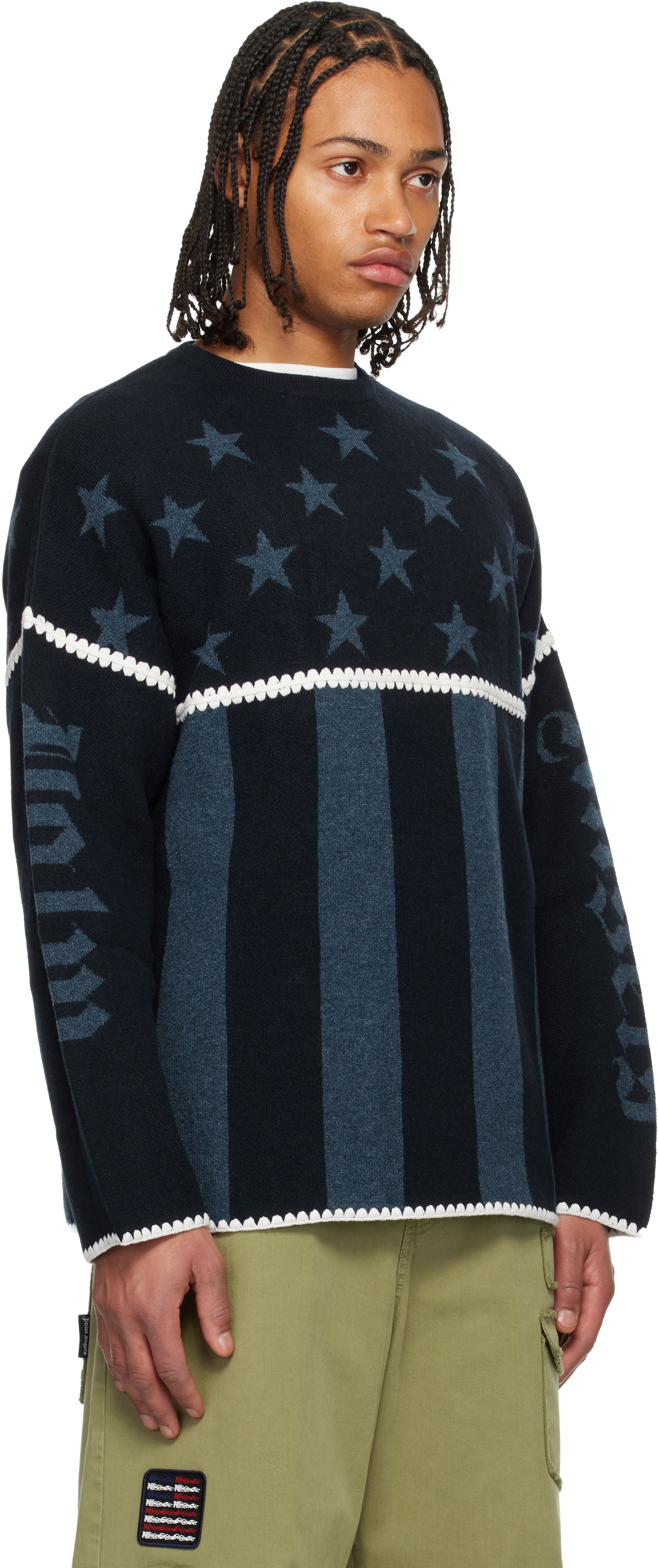 Пуловер Palm Angels Stars & Stripes Sweater Многоцветен | PMHE084F25KNI0014642, 1