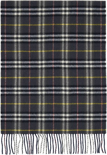 Шал Burberry Burberry British Wool Check Scarf Тъмно синьо | 8109460, 0