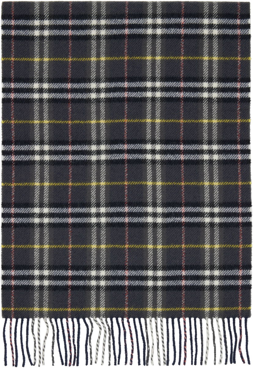 Шал Burberry Burberry British Wool Check Scarf Тъмно синьо | 8109460