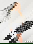 Short Puffer Jacket with Rhinestone Accents