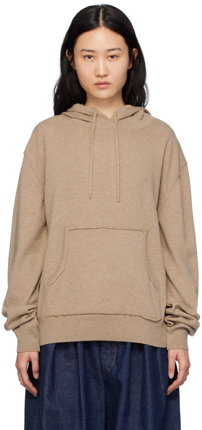 Суитчър Maison Margiela Exposed Seam Hoodie Бежово | S51GU0132 S18395, 0