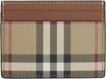 Портфейл Burberry Burberry Check Case Card Holder Бежово | 8109801, 1