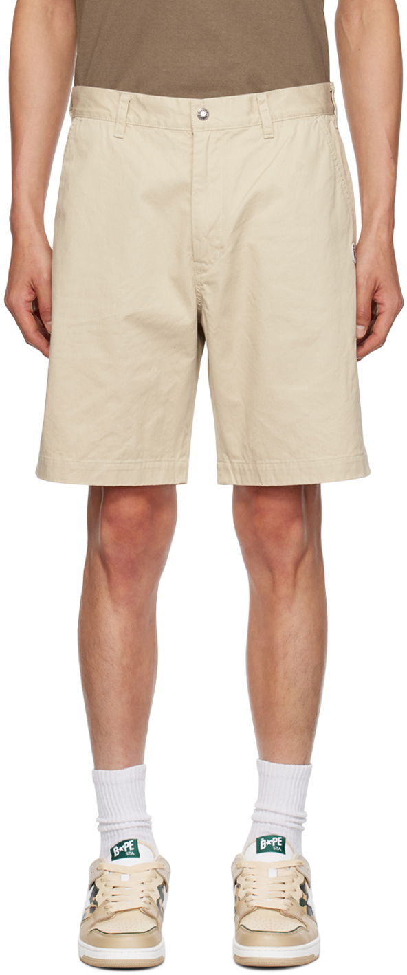 Къси панталони BAPE Beige Ape Head One Point Shorts Бежово | 001SPJ801004M, 0