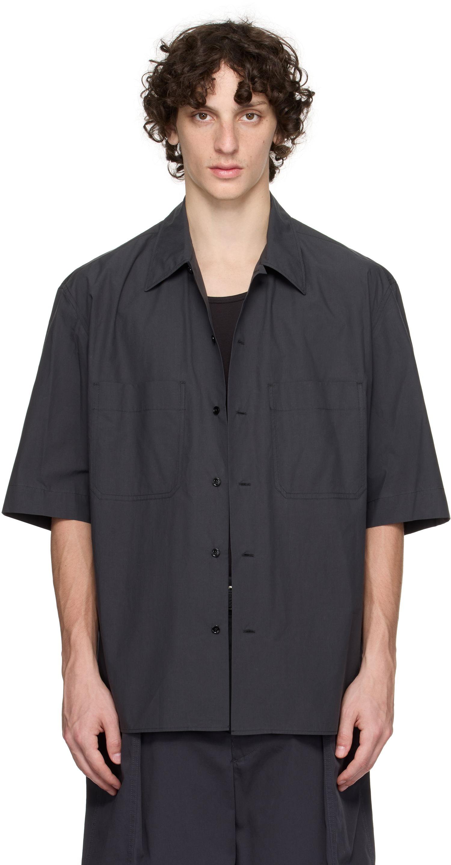 Риза LEMAIRE Lemaire Convertible Shirt Черно | SH1175 LF1364, 0