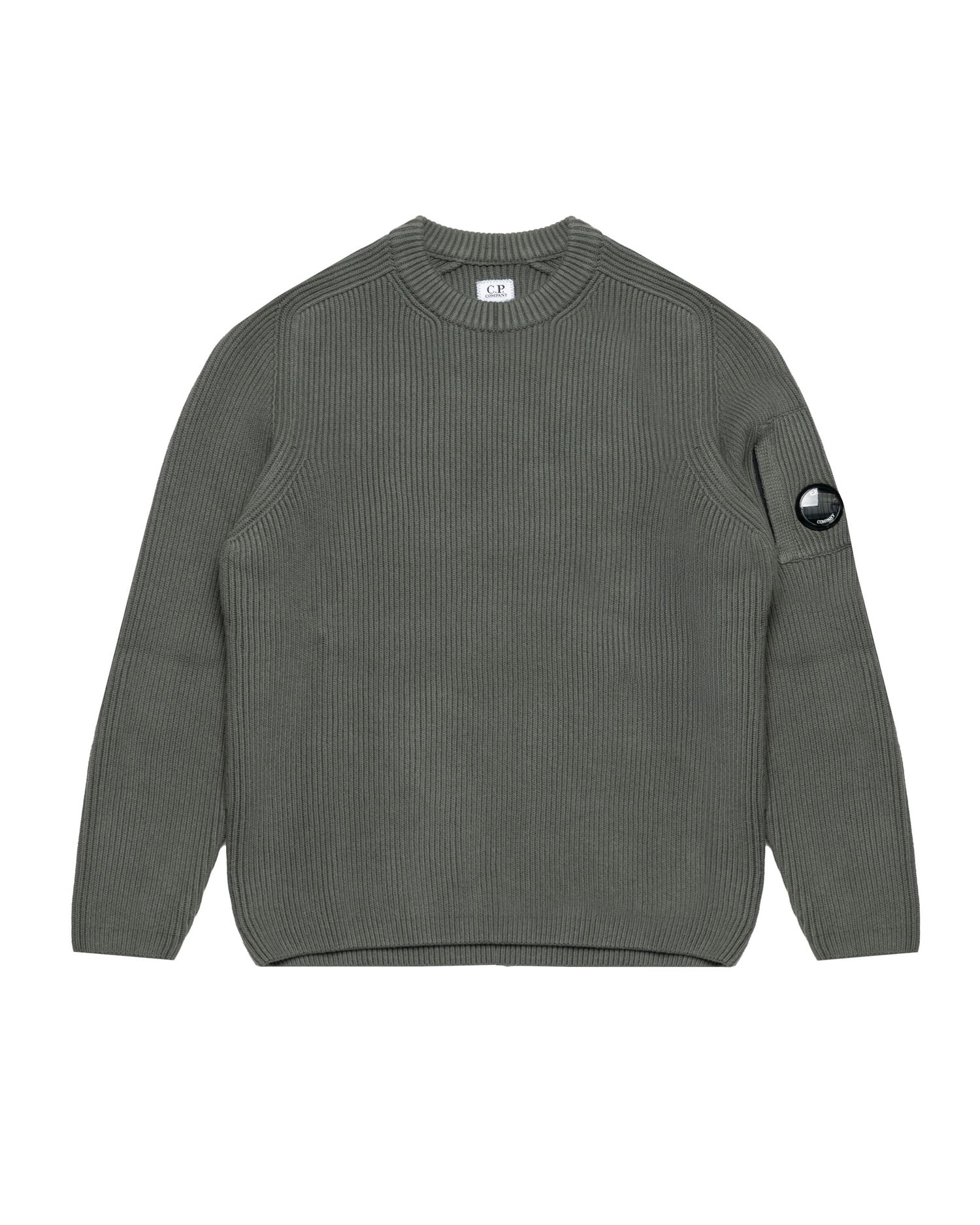 Пуловер C.P. Company C.P. Company Knitted Crew Neck Sweater Зелено | 19CMKN015A006608A-921, 0