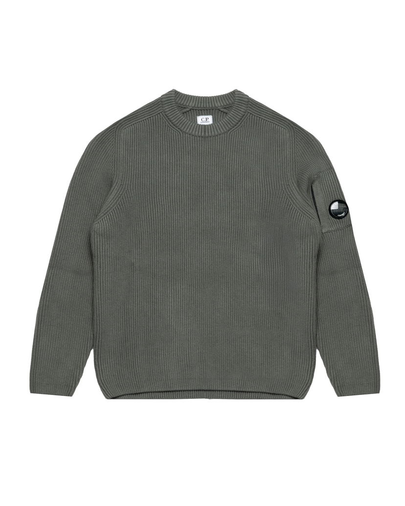 Пуловер C.P. Company C.P. Company Knitted Crew Neck Sweater Зелено | 19CMKN015A006608A-921
