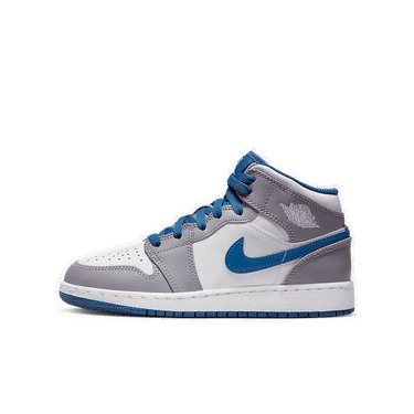 Кецове и обувки Jordan Air Jordan 1 Mid "True Blue" GS Сиво | DQ8423-014, 0