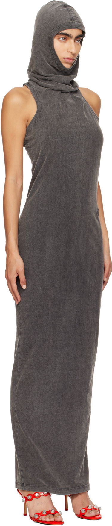 Pокля Alexander Wang Alexander Wang Cowl Neck Racer Back Maxi Dress Сиво | 4CC3246261, 3
