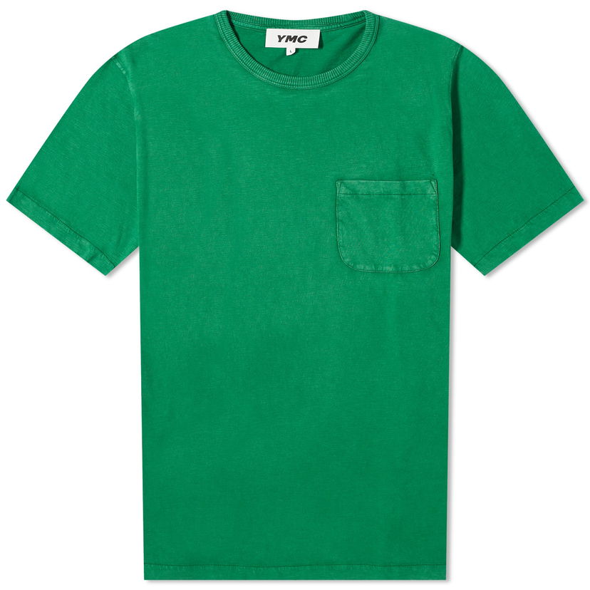 Тениска YMC Wild Ones Pocket T-Shirt Зелено | P6WAB-30