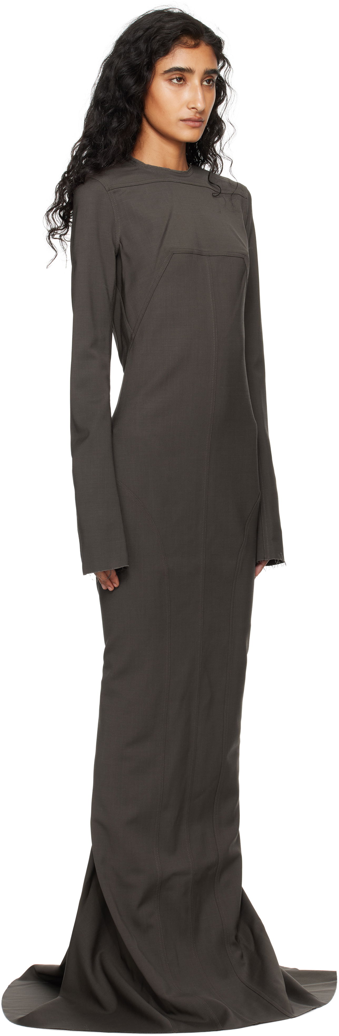Pокля Rick Owens Rick Owens Wool Maxi Dress Сиво | RP02E4510 WST, 1