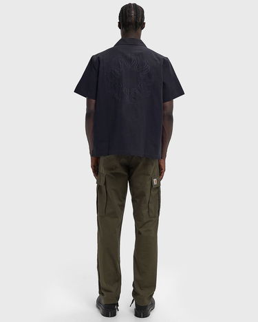 Риза ØLÅF Linen Camp Collar Shirt Тъмно синьо | M210304-NAVY, 2