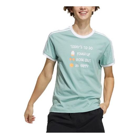 Тениска adidas Originals Smly Tee 3 Stripe Sport Short Sleeve T-Shirt Зелено | GP5791