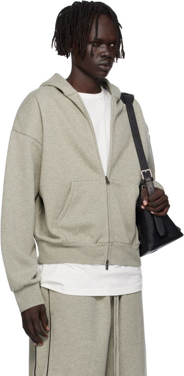 Суитчър Fear of God Fear of God ESSENTIALS Fleece Zip-Up Hoodie Сиво | 192SP254785F, 1